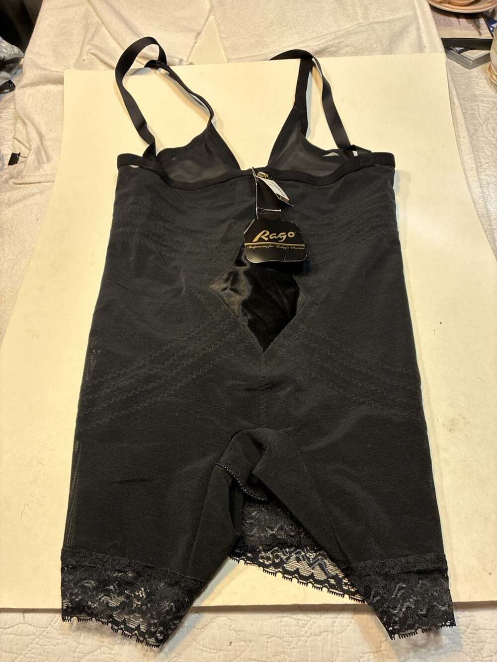 Rago Body Briefer Style 9070 Size 2XL Black Shapette Shapewear